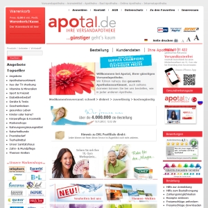 Ansicht vom Apotal.de Shop