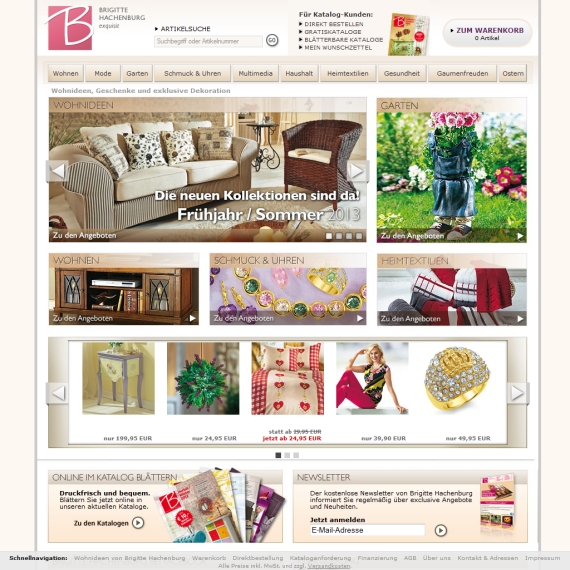 Die Webseite vom Brigitte-Hachenburg.de Shop