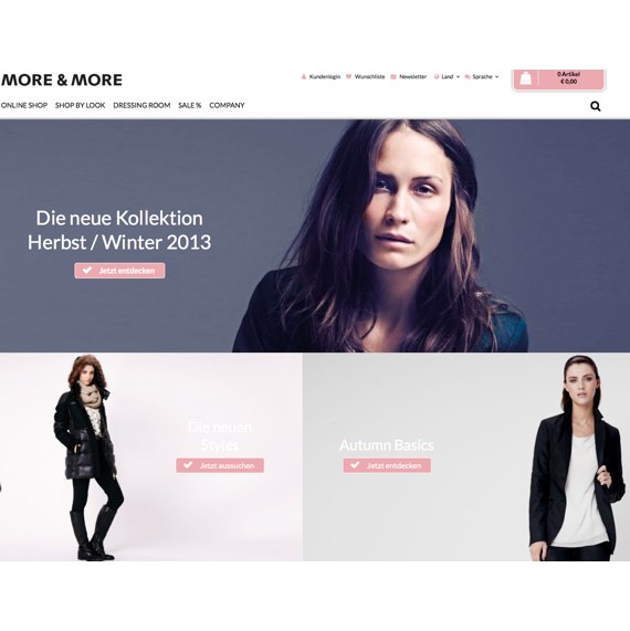 Die Webseite vom More-and-More.de Shop