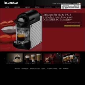 Ansicht vom Nespresso.com Shop