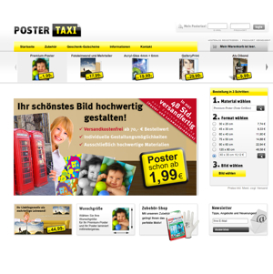 Ansicht vom Postertaxi.de Shop