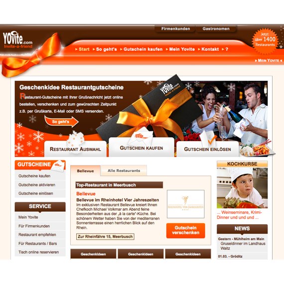 Die Webseite vom Yovite.com Shop